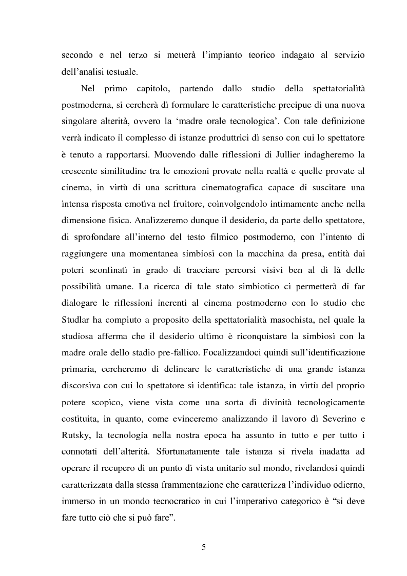 Anteprima della tesi: La madre orale tecnologica. Il rapporto tra lo spettatore e l'alterità nel cinema postmoderno, Pagina 3