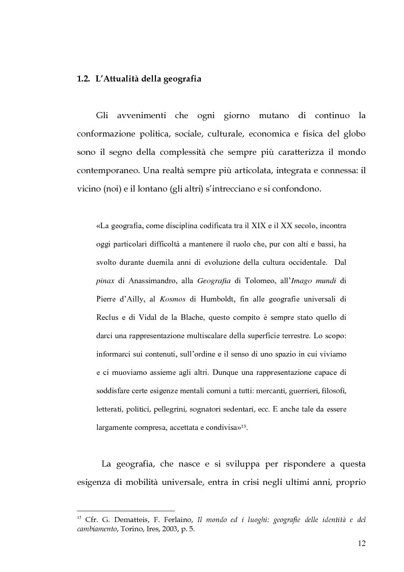 Anteprima della tesi: Percorsi di formazione e aggiornamento per l'insegnamento della geografia nella scuola di base, Pagina 10
