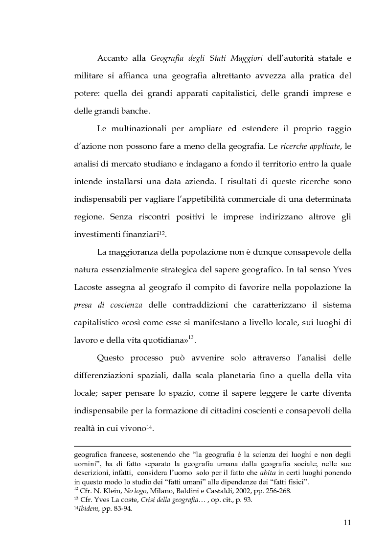 Anteprima della tesi: Percorsi di formazione e aggiornamento per l'insegnamento della geografia nella scuola di base, Pagina 9