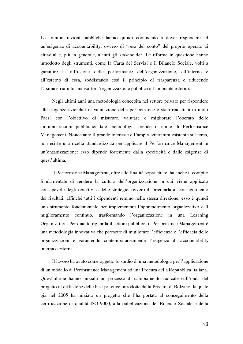 Anteprima della tesi: Il Performance Management nella Pubblica Amministrazione: studio di una metodologia applicata alle Procure della Repubblica, Pagina 3