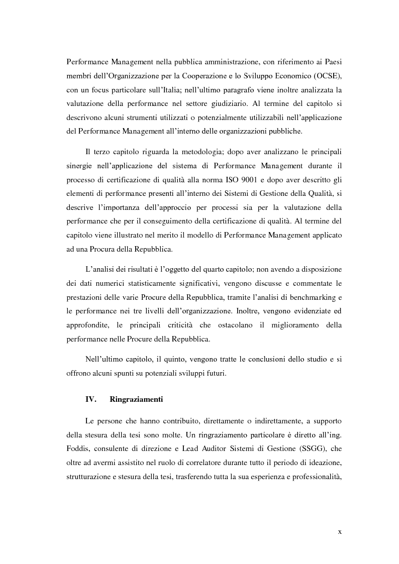 Anteprima della tesi: Il Performance Management nella Pubblica Amministrazione: studio di una metodologia applicata alle Procure della Repubblica, Pagina 6