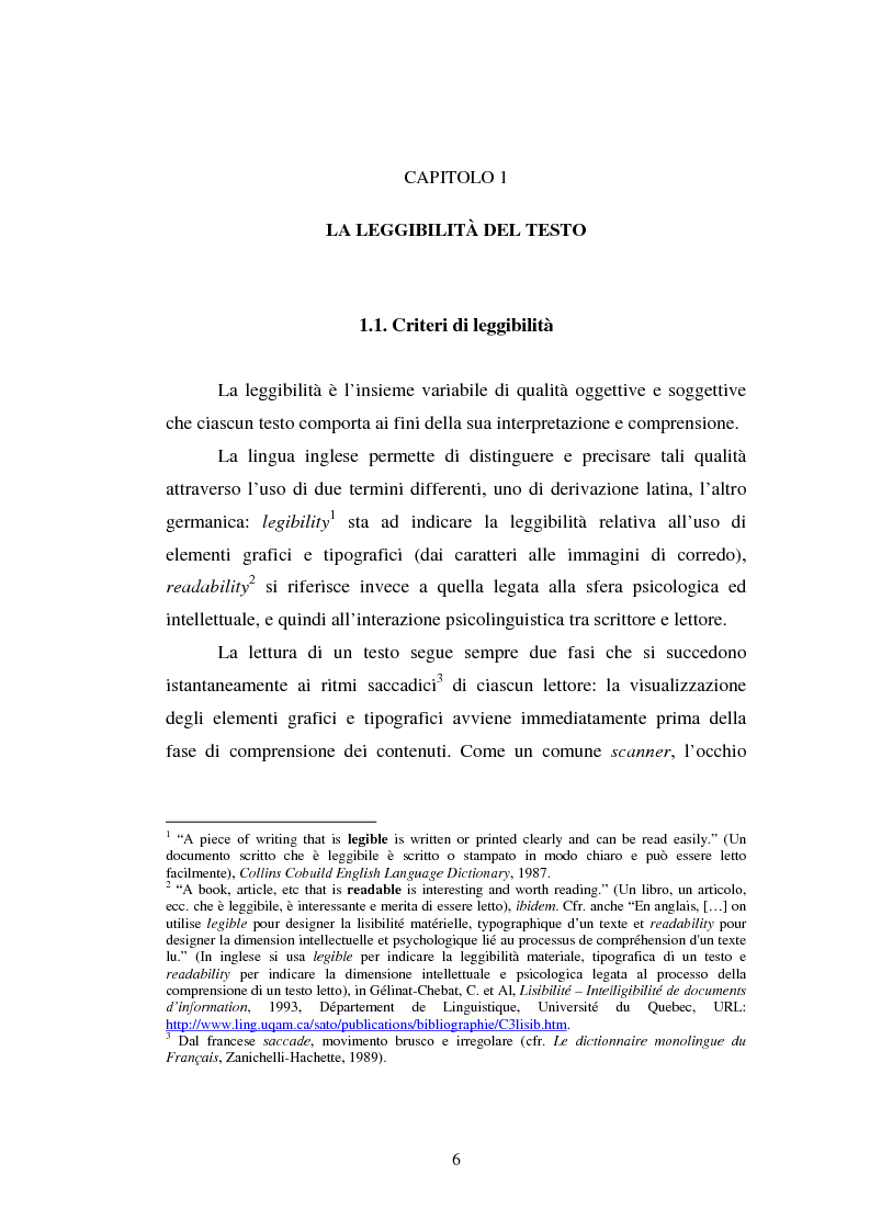 Anteprima della tesi: Comunicazione Scientifica, Leggibilità, Divulgazione, Pagina 7