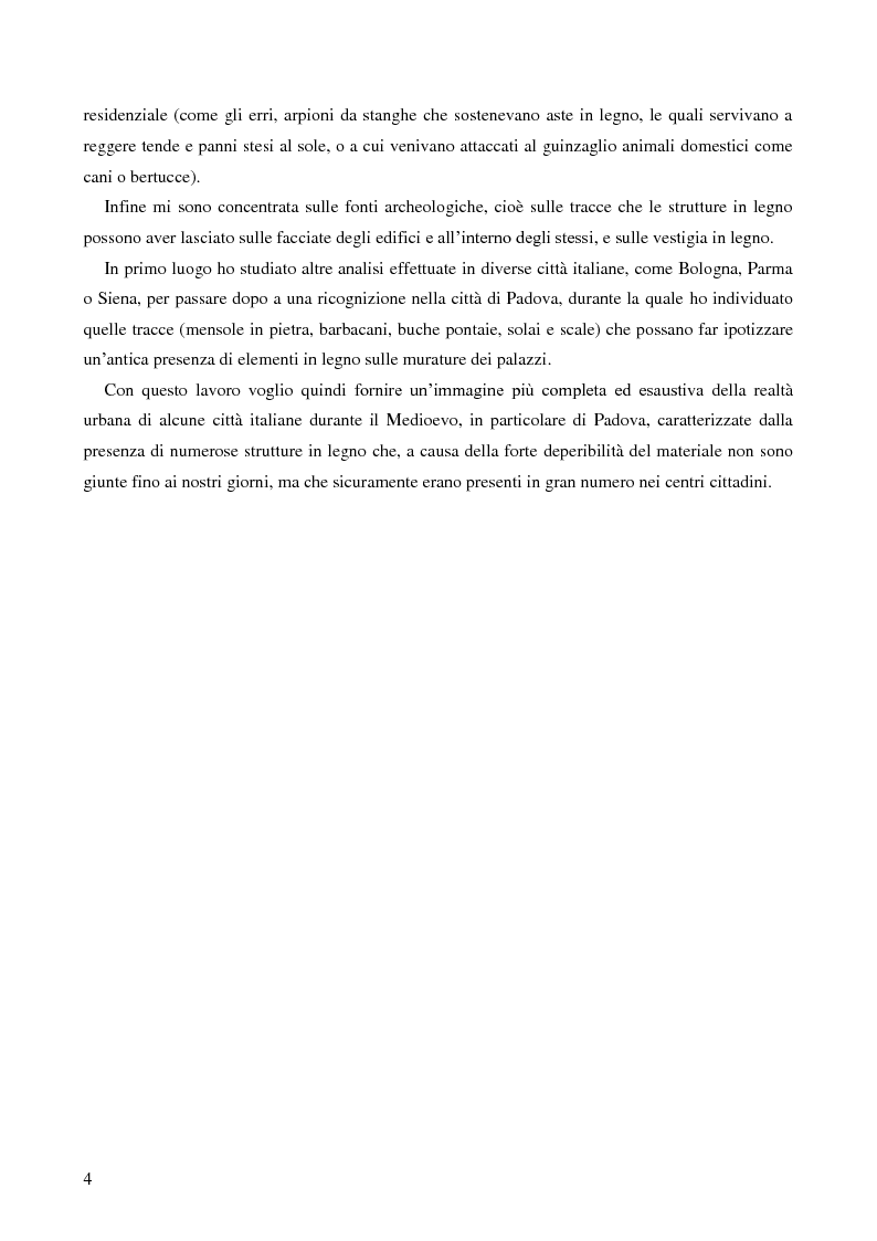 Anteprima della tesi: L'uso del legno nell'architettura residenziale bassomedievale: il caso di Padova, Pagina 3