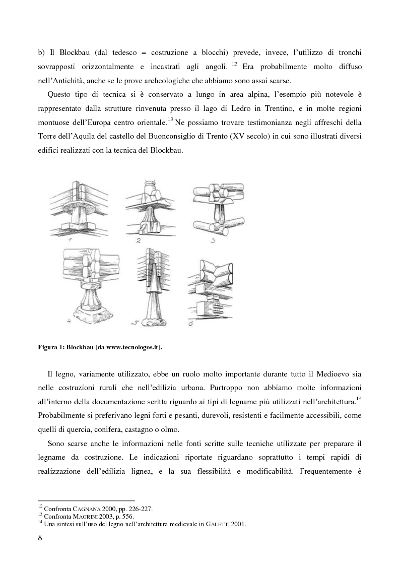 Anteprima della tesi: L'uso del legno nell'architettura residenziale bassomedievale: il caso di Padova, Pagina 7