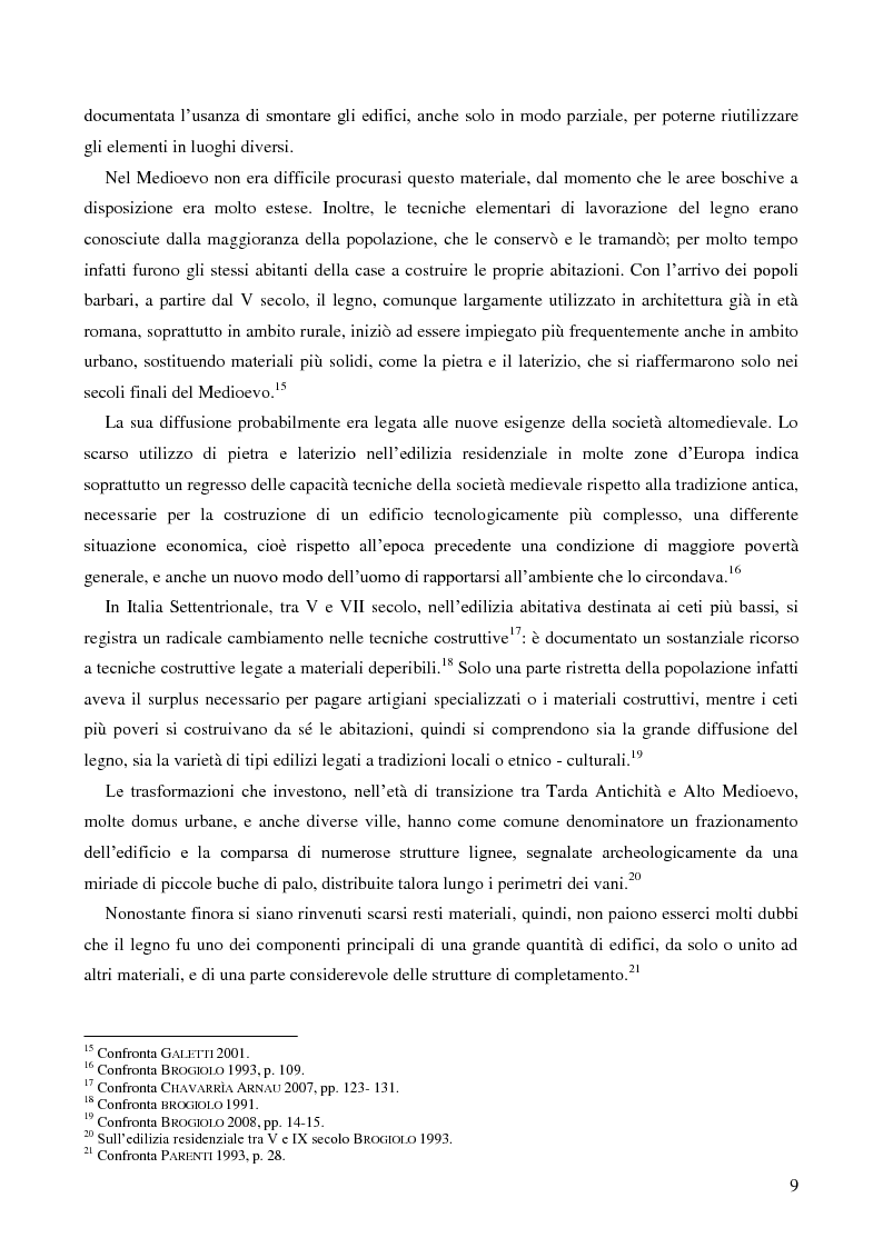 Anteprima della tesi: L'uso del legno nell'architettura residenziale bassomedievale: il caso di Padova, Pagina 8