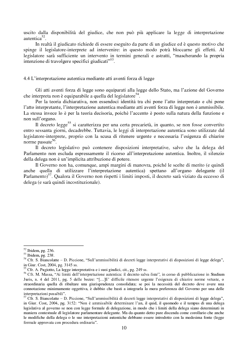 Anteprima della tesi: L'interpretazione autentica nella giurisprudenza costituzionale recente, Pagina 11