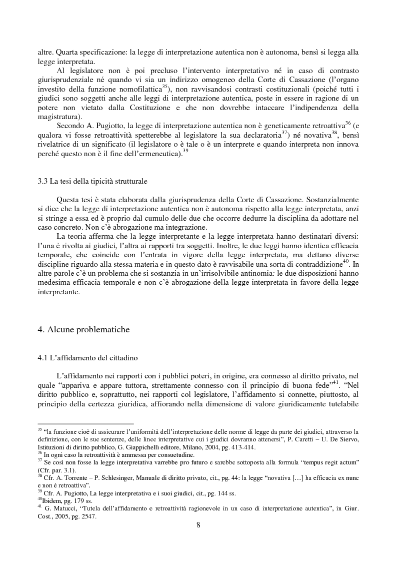Anteprima della tesi: L'interpretazione autentica nella giurisprudenza costituzionale recente, Pagina 9