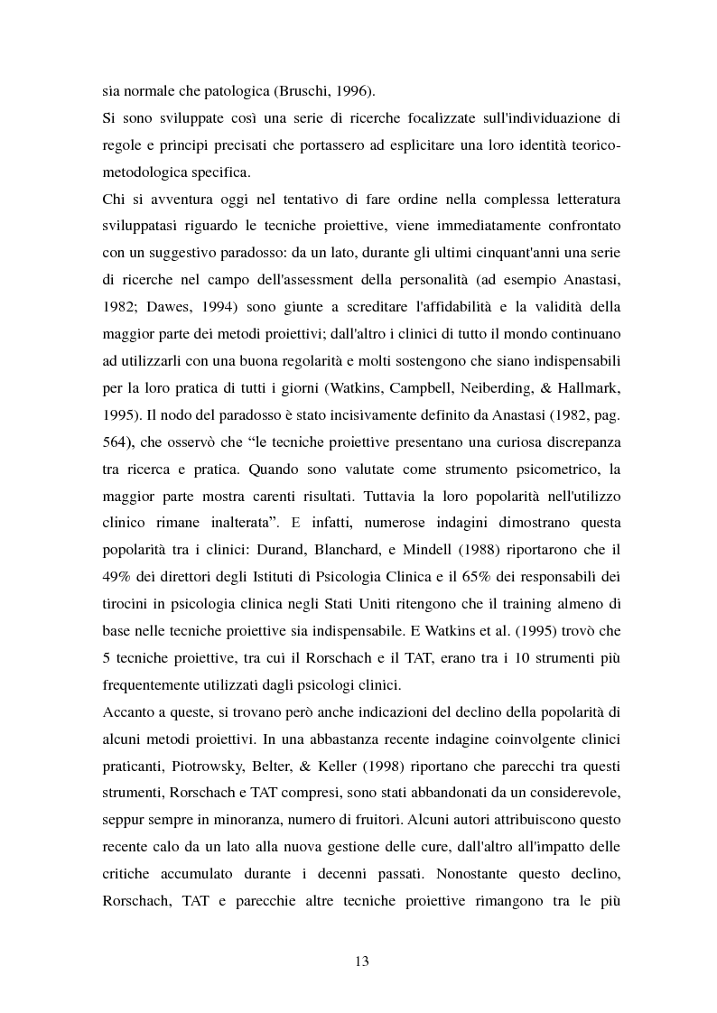 Anteprima della tesi: Studio esplorativo degli aspetti narrativi nel TAT valutati tramite la griglia di codifica ORT-EF, Pagina 10
