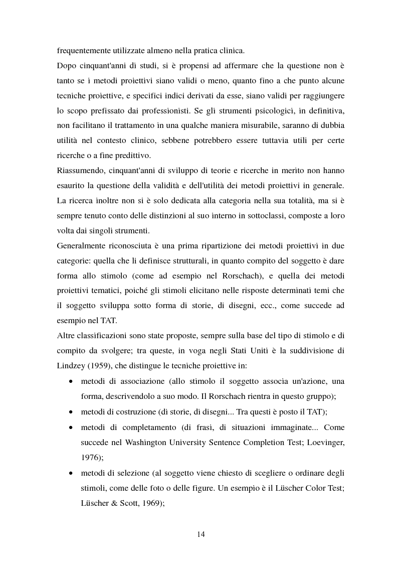 Anteprima della tesi: Studio esplorativo degli aspetti narrativi nel TAT valutati tramite la griglia di codifica ORT-EF, Pagina 11