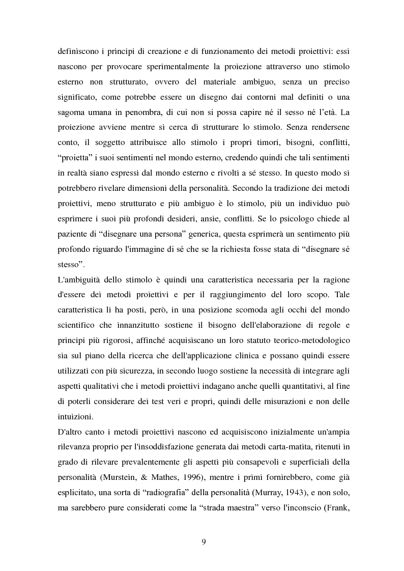 Anteprima della tesi: Studio esplorativo degli aspetti narrativi nel TAT valutati tramite la griglia di codifica ORT-EF, Pagina 6