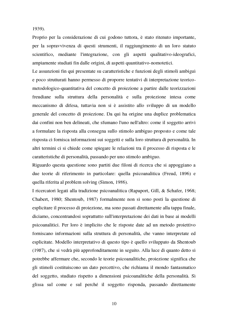 Anteprima della tesi: Studio esplorativo degli aspetti narrativi nel TAT valutati tramite la griglia di codifica ORT-EF, Pagina 7