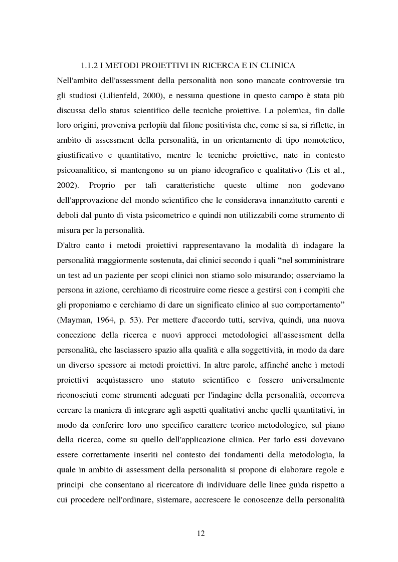 Anteprima della tesi: Studio esplorativo degli aspetti narrativi nel TAT valutati tramite la griglia di codifica ORT-EF, Pagina 9