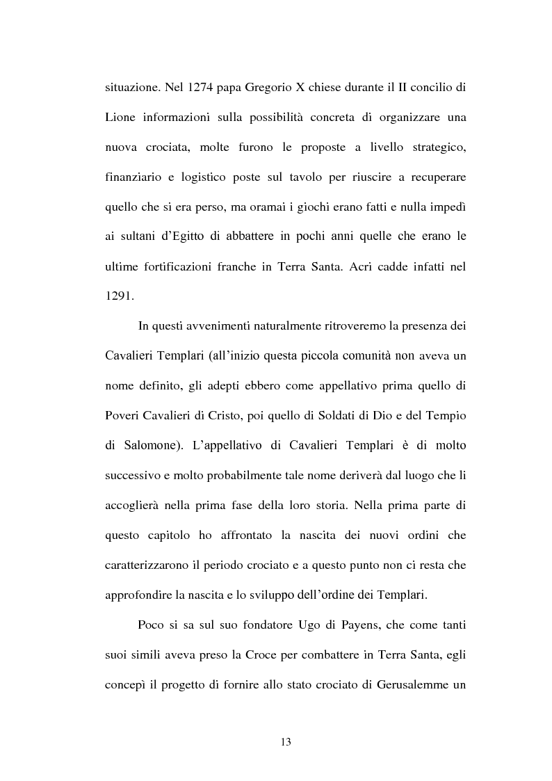 Anteprima della tesi: I Templari tra Storia e Mito, Pagina 11