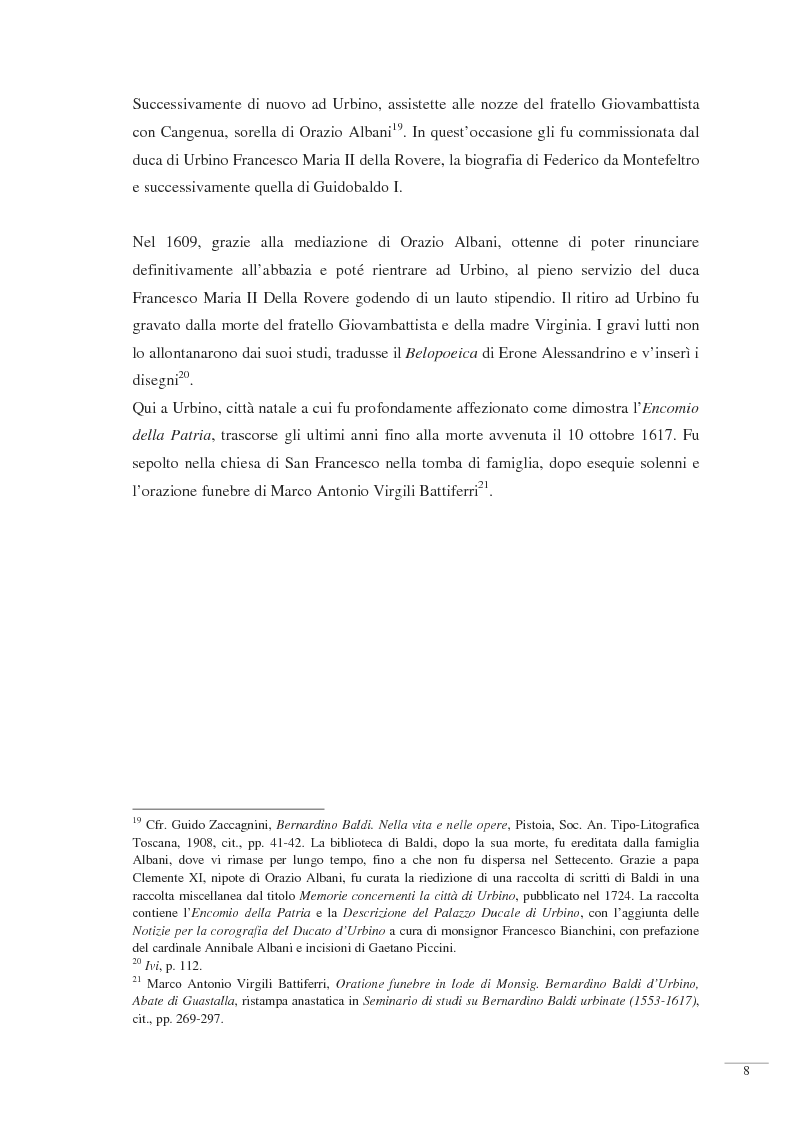 Anteprima della tesi: Bernardino Baldi: una fonte per il collezionismo in età moderna, Pagina 10