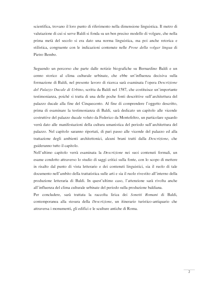 Anteprima della tesi: Bernardino Baldi: una fonte per il collezionismo in età moderna, Pagina 4
