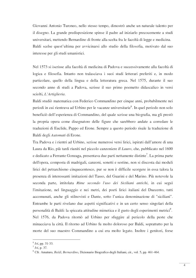 Anteprima della tesi: Bernardino Baldi: una fonte per il collezionismo in età moderna, Pagina 6