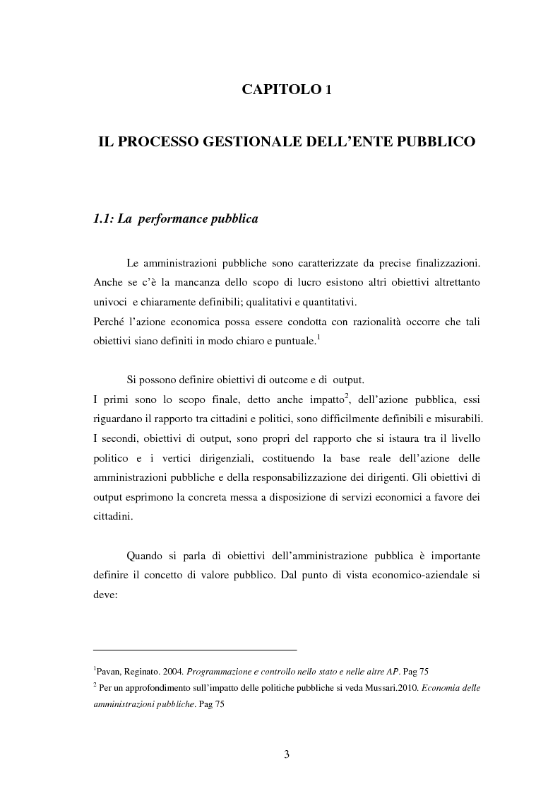 Anteprima della tesi: Il controllo di gestione negli enti locali. Il caso del comune di Selvazzano Dentro., Pagina 4