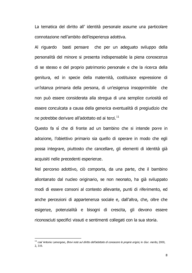 Anteprima della tesi: Il diritto all’identità personale: l’accesso alle informazioni genetiche ed il principio di veridicità degli atti dello stato civile., Pagina 9