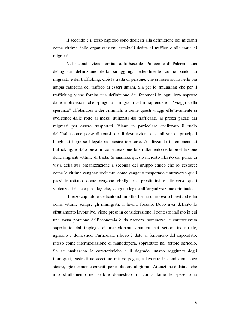Anteprima della tesi: Criminalità organizzata e immigrazione, Pagina 4