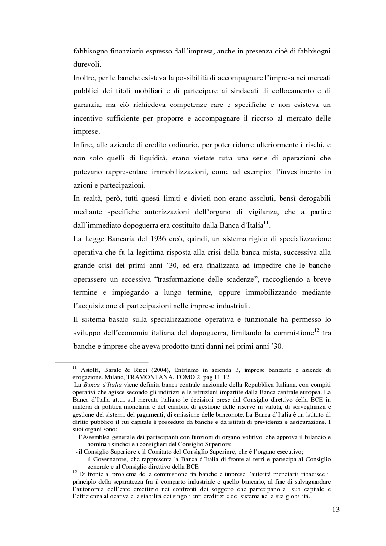Anteprima della tesi: Il rapporto Banca e Impresa nel merito creditizio secondo i Principi di Basilea 2, Pagina 11