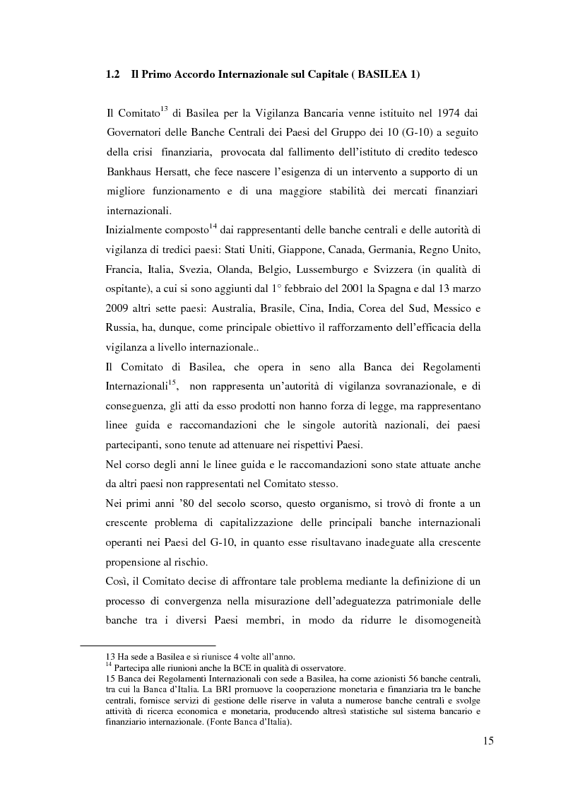Anteprima della tesi: Il rapporto Banca e Impresa nel merito creditizio secondo i Principi di Basilea 2, Pagina 13