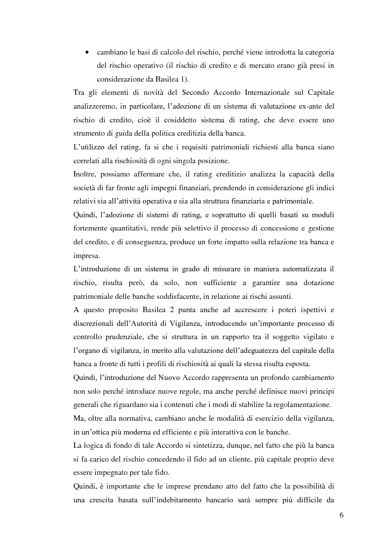 Anteprima della tesi: Il rapporto Banca e Impresa nel merito creditizio secondo i Principi di Basilea 2, Pagina 4