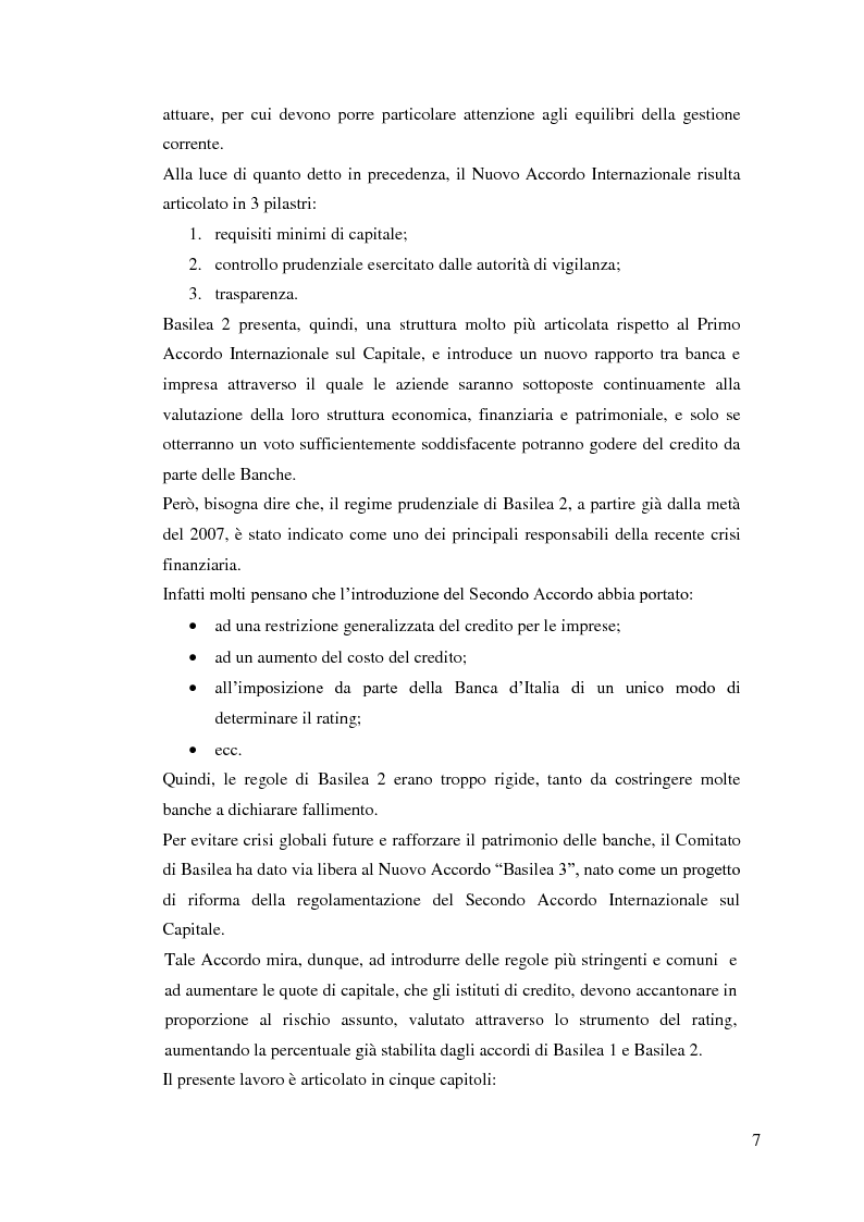Anteprima della tesi: Il rapporto Banca e Impresa nel merito creditizio secondo i Principi di Basilea 2, Pagina 5