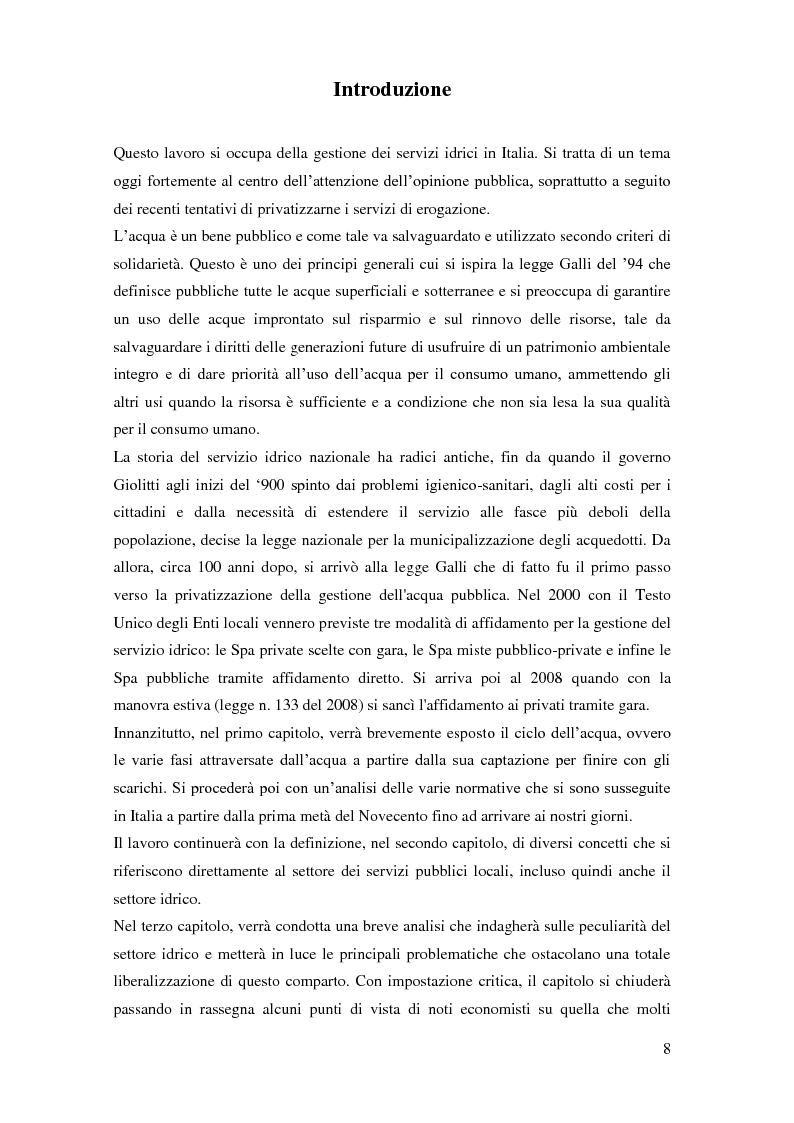 Anteprima della tesi: La gestione dei servizi idrici, Pagina 4