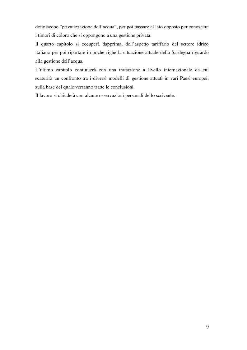 Anteprima della tesi: La gestione dei servizi idrici, Pagina 5