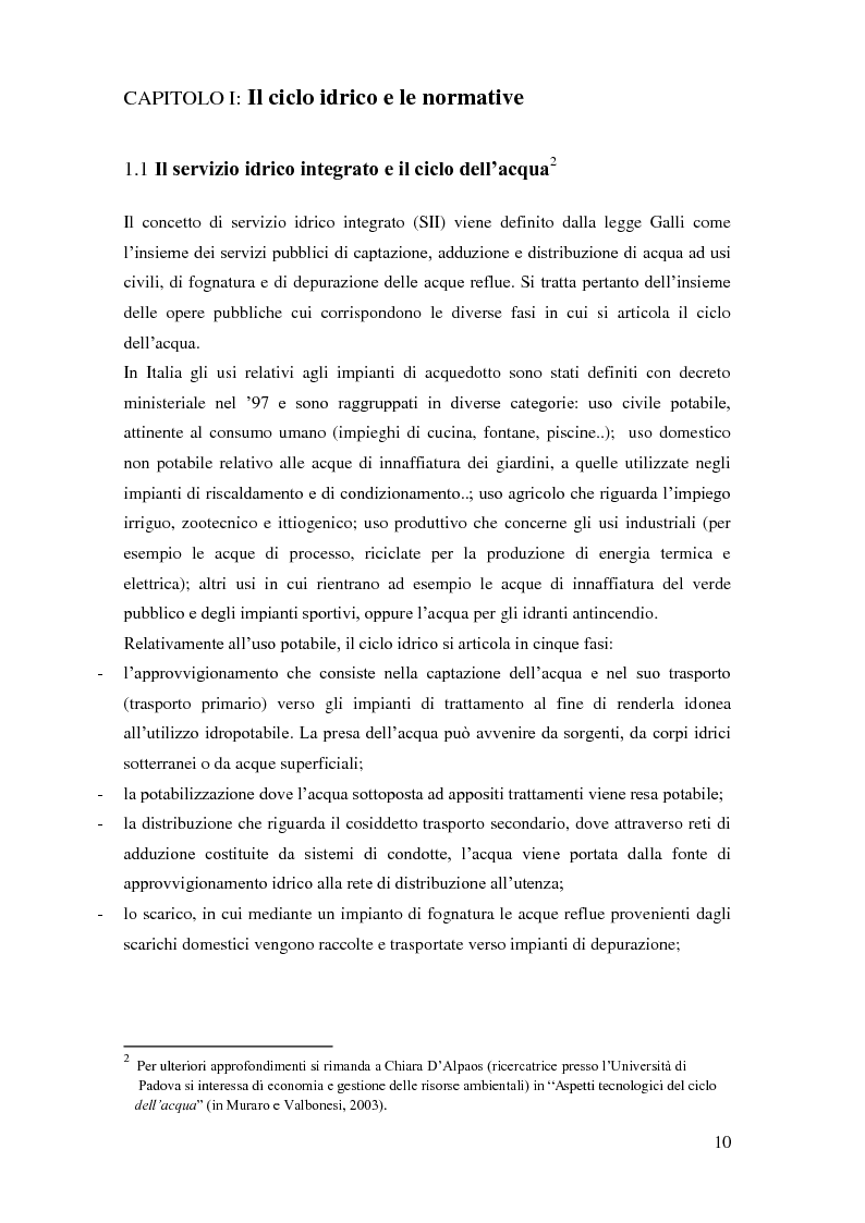 Anteprima della tesi: La gestione dei servizi idrici, Pagina 6
