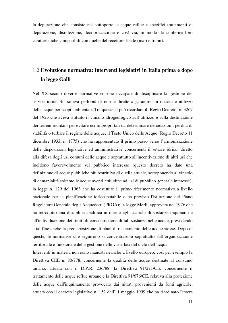 Anteprima della tesi: La gestione dei servizi idrici, Pagina 7
