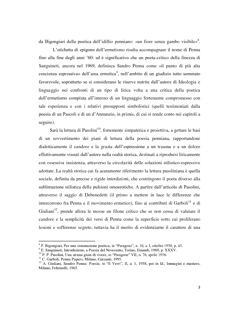 Anteprima della tesi: Iterazione e circolarità nella poesia di Sandro Penna, Pagina 3