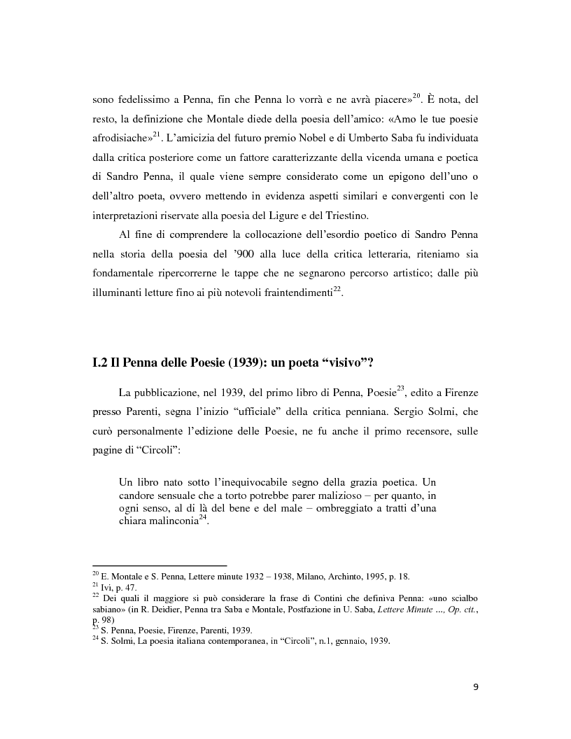 Anteprima della tesi: Iterazione e circolarità nella poesia di Sandro Penna, Pagina 9