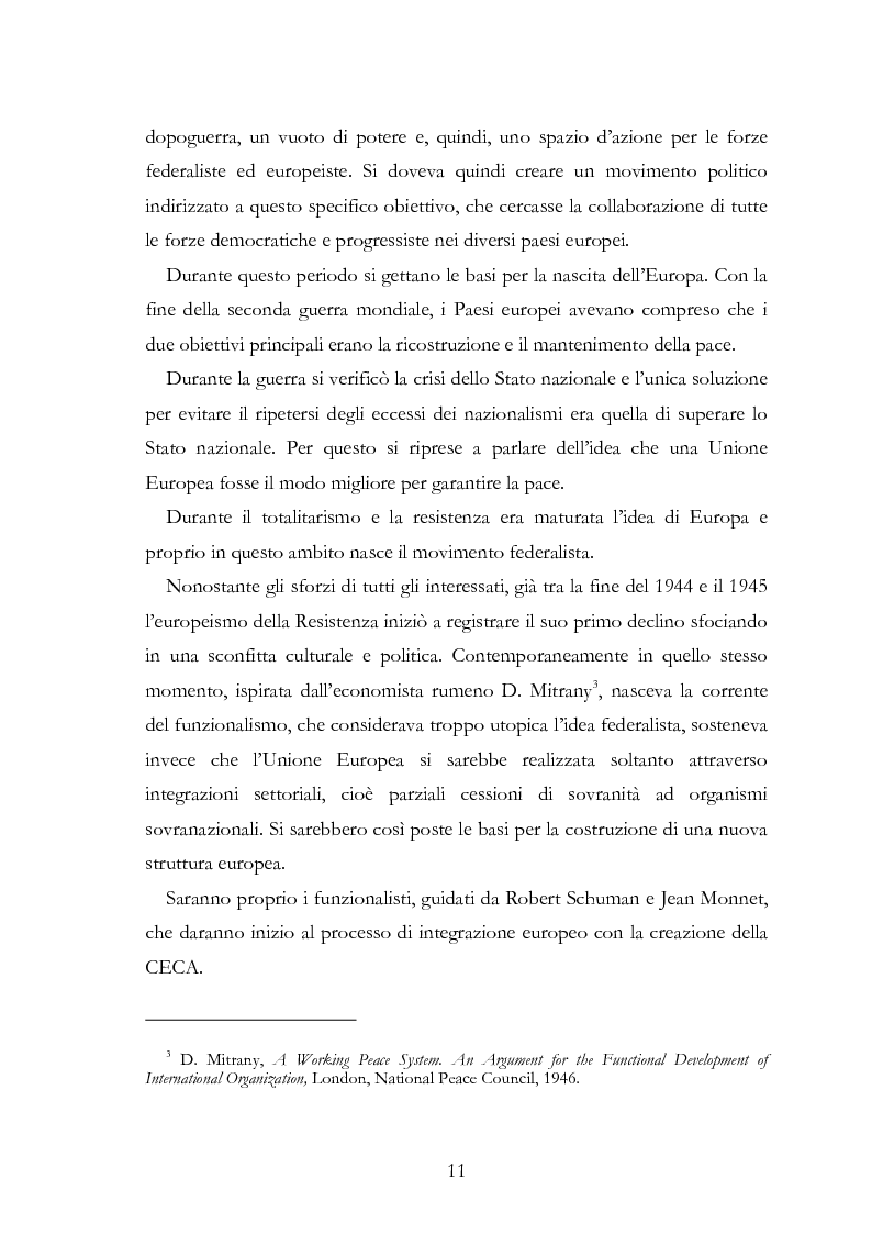 Anteprima della tesi: L’Europa secondo De Gasperi: proposte istituzionali e prospettive teoriche negli anni della ricostruzione, Pagina 10