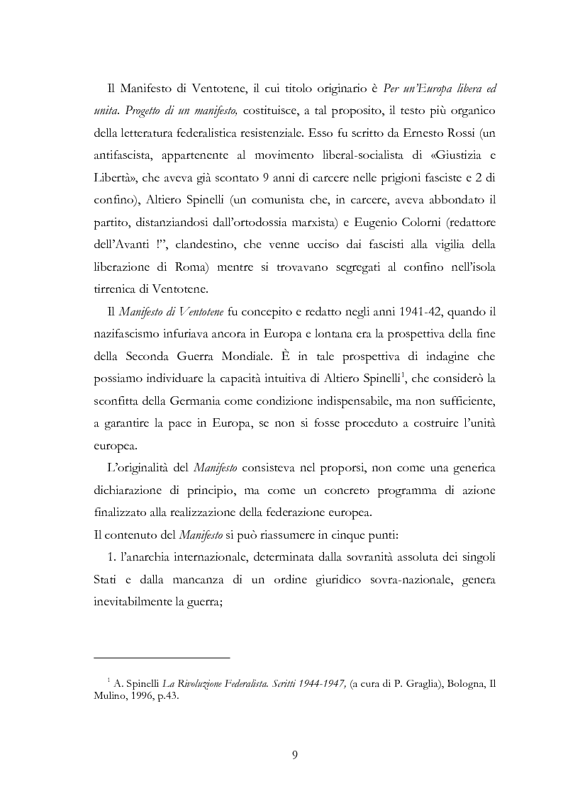 Anteprima della tesi: L’Europa secondo De Gasperi: proposte istituzionali e prospettive teoriche negli anni della ricostruzione, Pagina 8