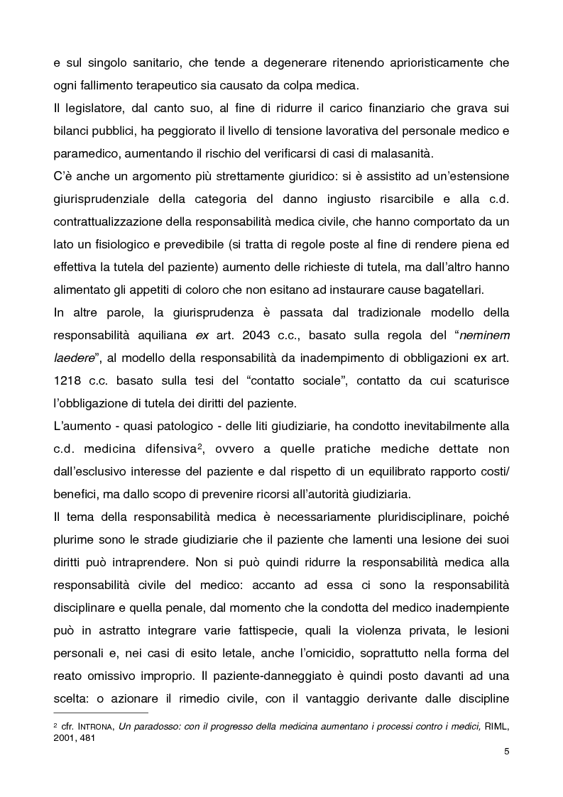 Anteprima della tesi: Consenso informato e responsabilità medica, Pagina 3