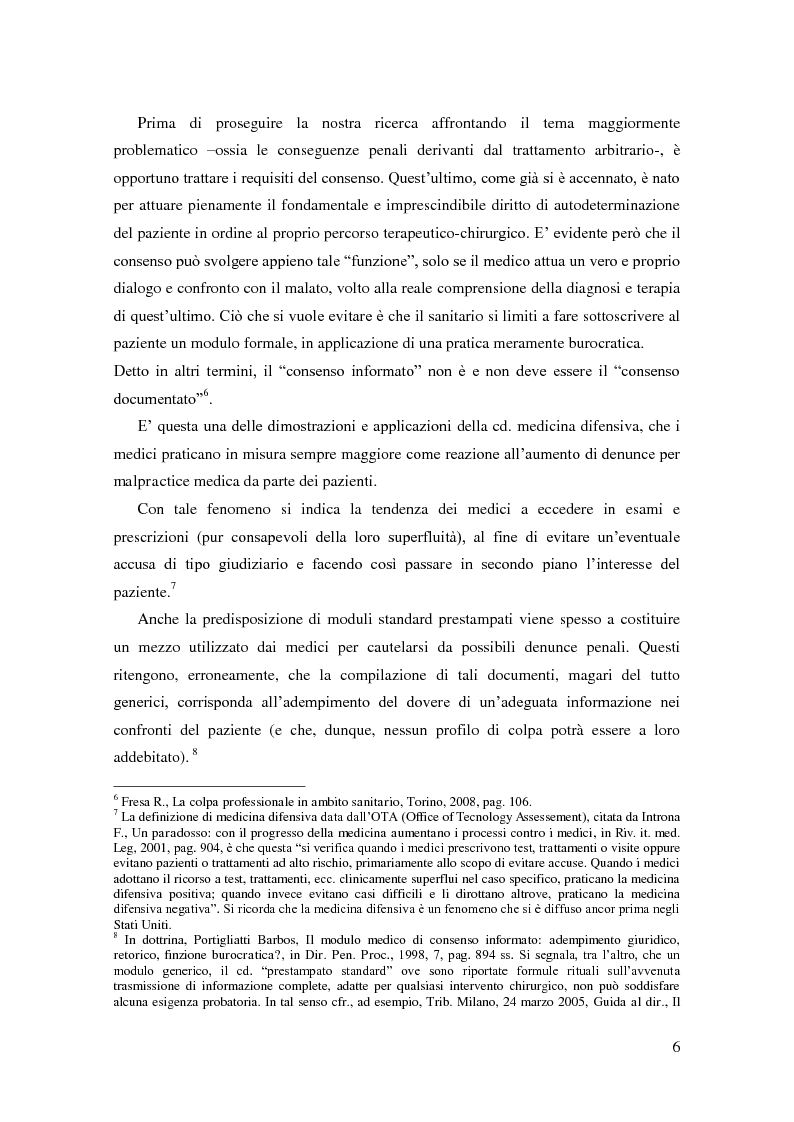 Anteprima della tesi: Il ruolo del consenso informato nella responsabilità medica: una questione aperta anche dopo l'intervento delle Sezioni Unite (Cass., SSUU, 18 dicembre 2008, Giulini), Pagina 5