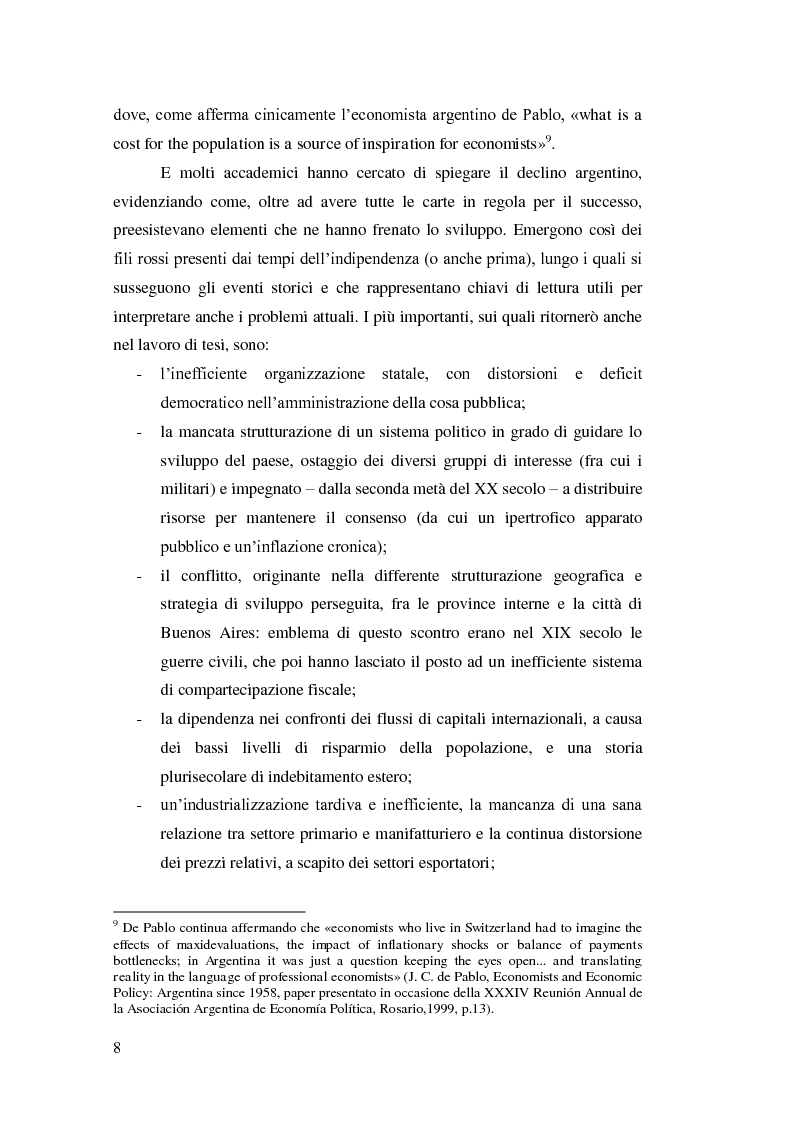 Anteprima della tesi: Argentina 2001: una crisi lunga venticinque anni, Pagina 5