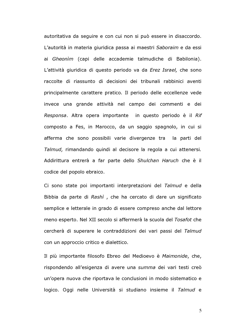 Anteprima della tesi: Rilevanza civile del matrimonio ebraico, Pagina 6