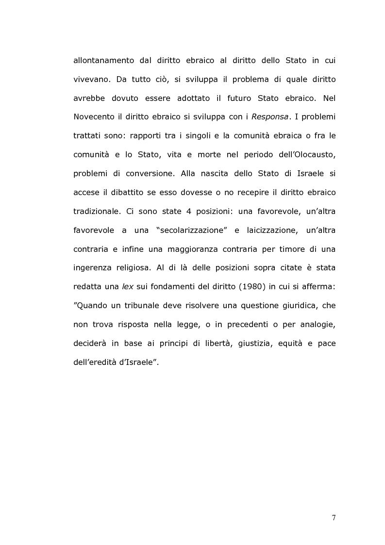 Anteprima della tesi: Rilevanza civile del matrimonio ebraico, Pagina 8