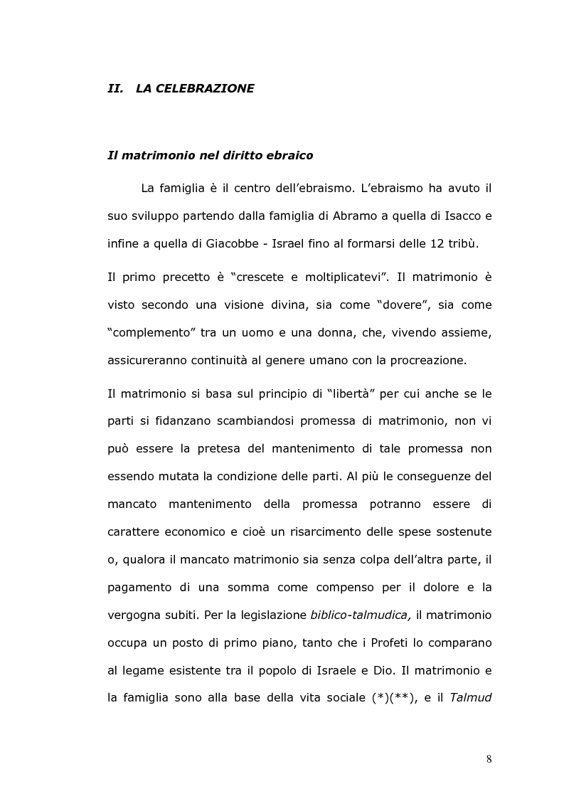 Anteprima della tesi: Rilevanza civile del matrimonio ebraico, Pagina 9