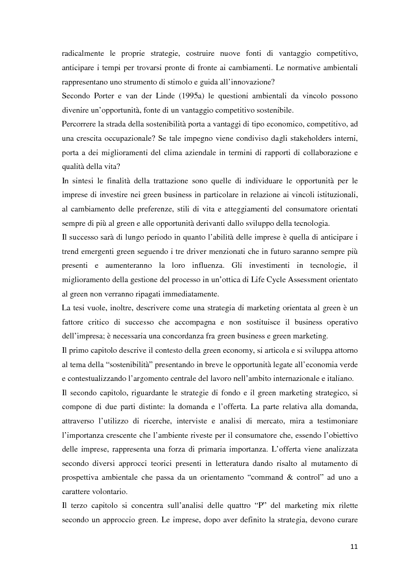 Anteprima della tesi: Il green marketing come leva del vantaggio competitivo nella green economy: il caso Palazzetti Lelio S.p.A., Pagina 4