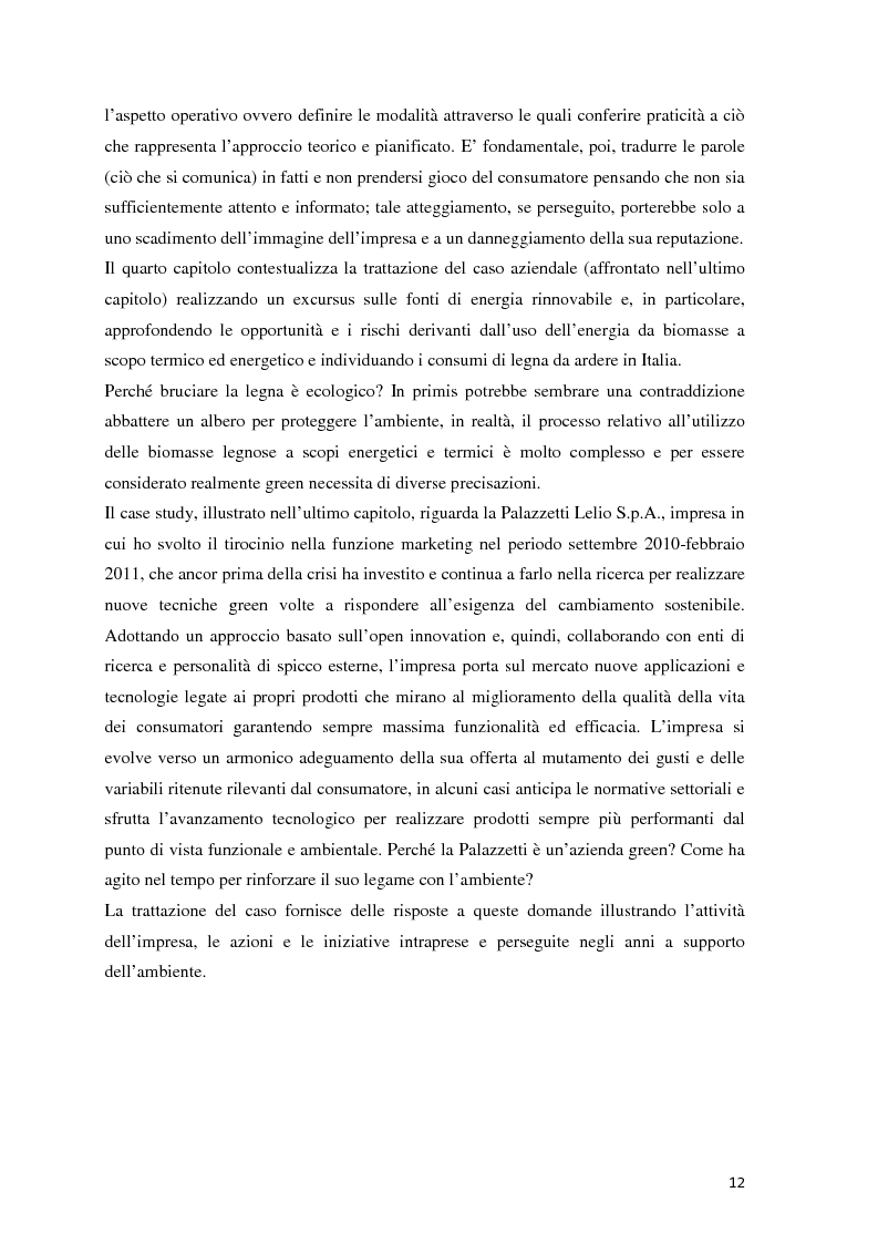 Anteprima della tesi: Il green marketing come leva del vantaggio competitivo nella green economy: il caso Palazzetti Lelio S.p.A., Pagina 5