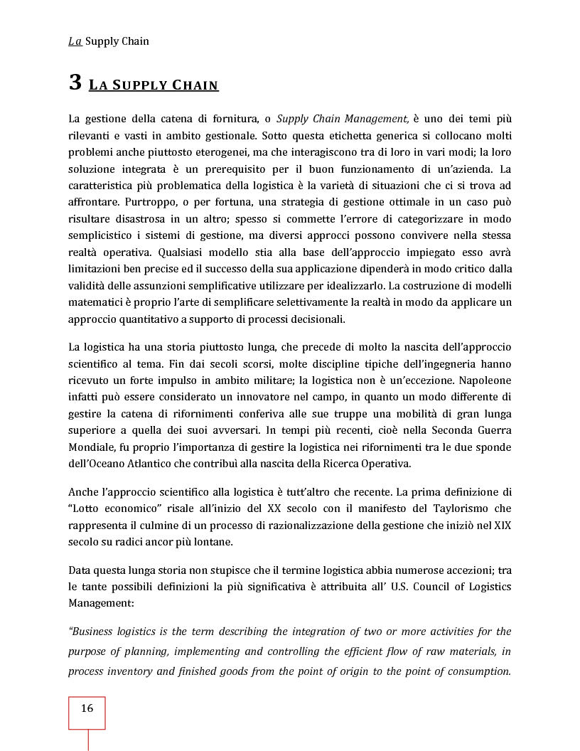 Anteprima della tesi: Performance Management applicato ad una Supply Chain: il caso CNH Italia Spa, Pagina 3