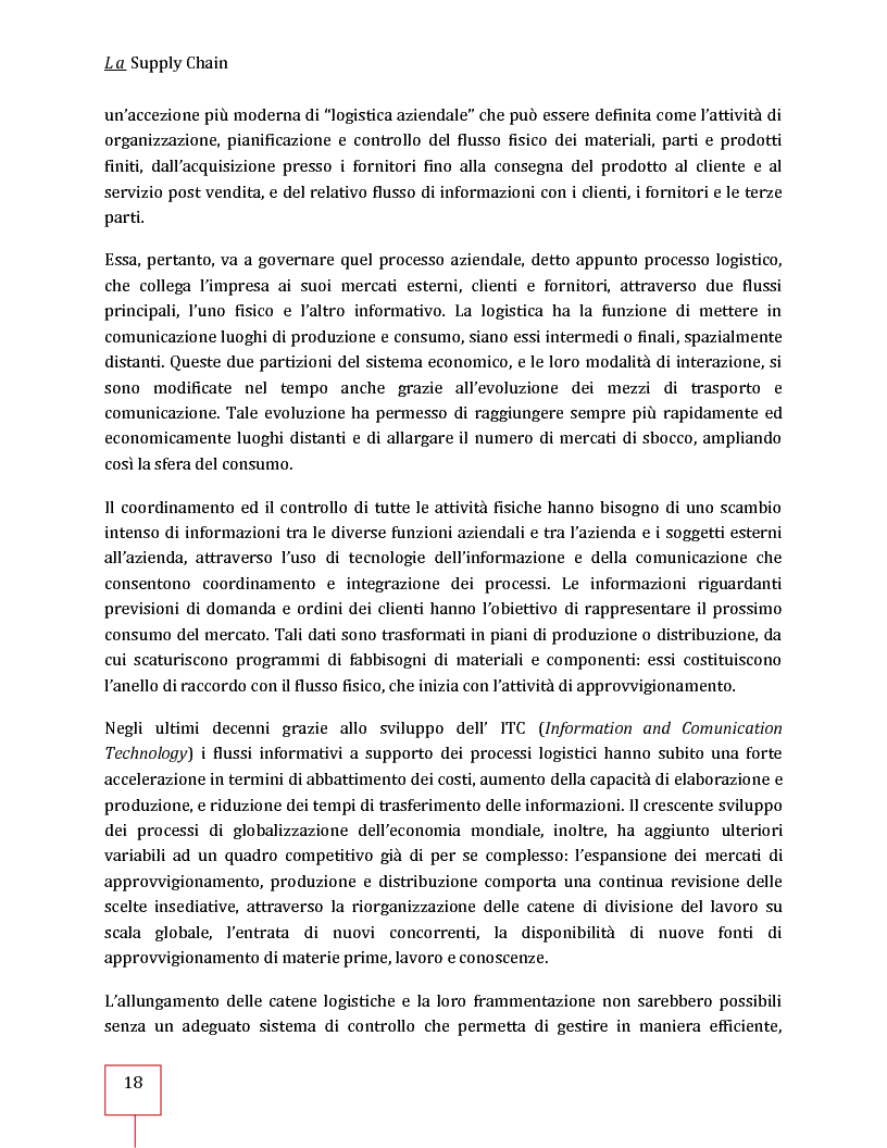 Anteprima della tesi: Performance Management applicato ad una Supply Chain: il caso CNH Italia Spa, Pagina 5
