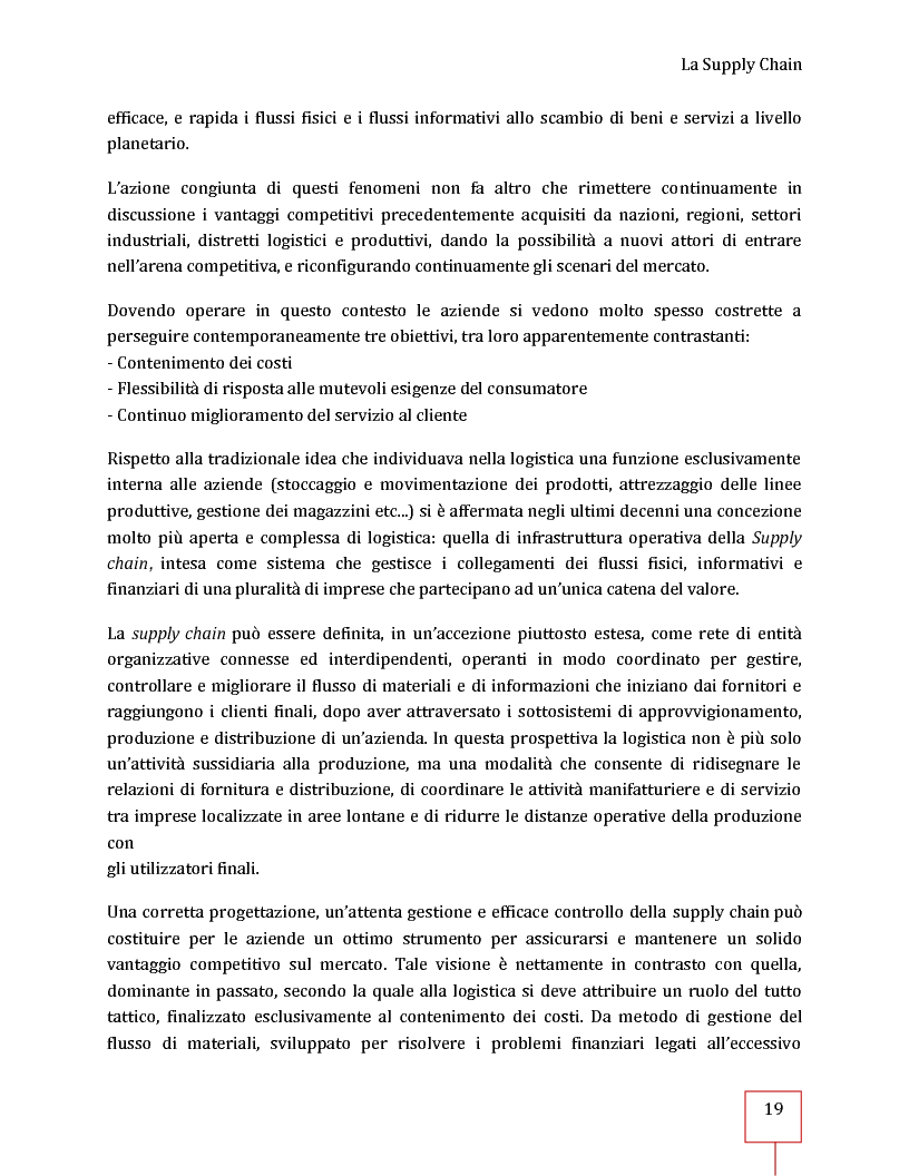 Anteprima della tesi: Performance Management applicato ad una Supply Chain: il caso CNH Italia Spa, Pagina 6