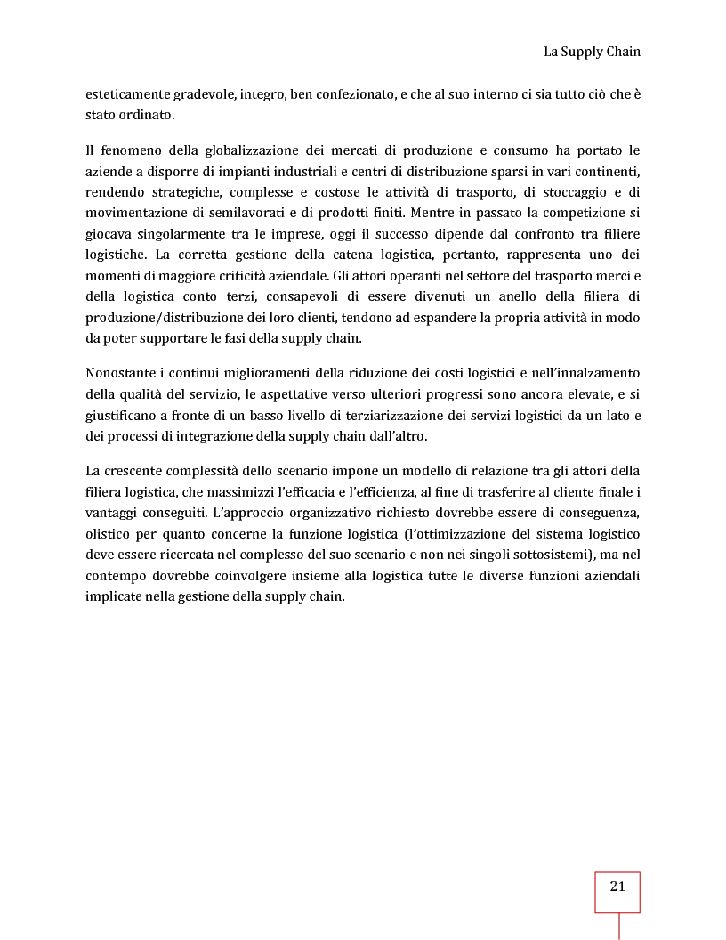 Anteprima della tesi: Performance Management applicato ad una Supply Chain: il caso CNH Italia Spa, Pagina 8