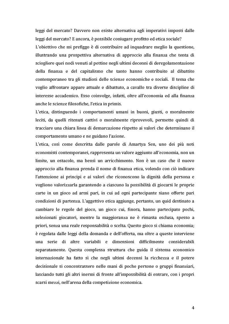 Anteprima della tesi: Green microfinance: microcredito come investimento per iniziative sostenibili, Pagina 3