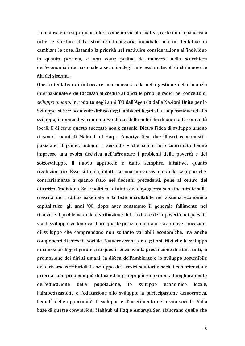 Anteprima della tesi: Green microfinance: microcredito come investimento per iniziative sostenibili, Pagina 4