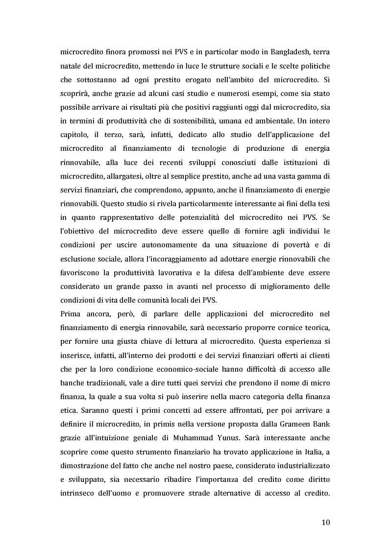 Anteprima della tesi: Green microfinance: microcredito come investimento per iniziative sostenibili, Pagina 9
